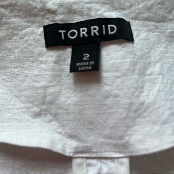 Torrid White Linen Blazer Size 2XL - Picture 7 of 9